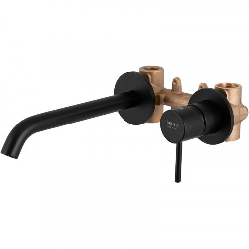 Смеситель для раковины Remer X-Style X15PLNO Черный матовый латунь встраиваемый
