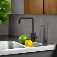 Смеситель для кухни Raiber Graceful RPB-013 Черный матовый латунь