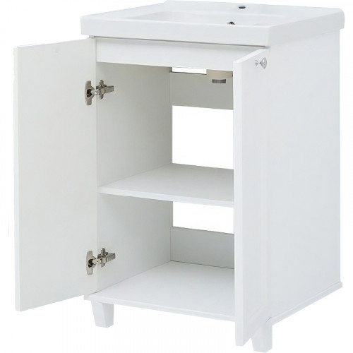 Тумба под раковину Aquanet Амели 60 261989 Белая матовая МДФ / ЛДСП