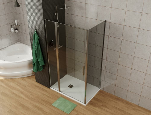 Душевая стенка Allen Brau Priority 80 3.31013.00G профиль Хром стекло тонированное