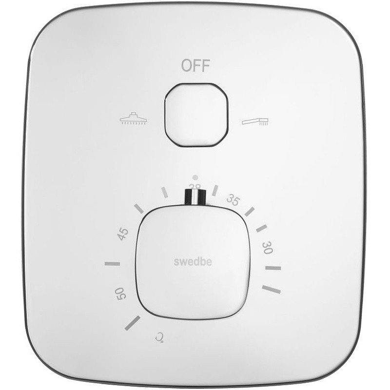 Смеситель для душа Swedbe Platta 9031 с термостатом Хром латунь встраиваемый