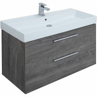 Тумба под раковину Aquanet Nova 100 249923 подвесная Дуб рошелье МДФ / ЛДСП