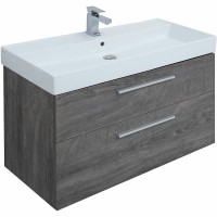 Тумба под раковину Aquanet Nova 100 249923 подвесная Дуб рошелье МДФ / ЛДСП