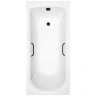 Ванна из искусственного камня Delice Astra 160х70 DLR330054RB-G цвет Белый глянцевый с черными ручками