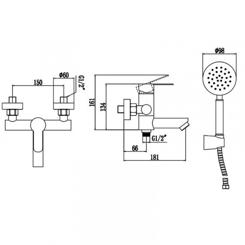 Смеситель для ванны Fmark FS8304 цвет Сатин