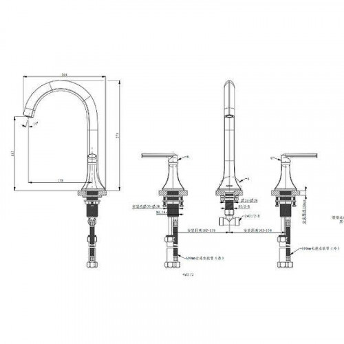 Смеситель для раковины Arrow AG4261CP цвет Хром