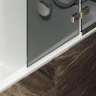 Шторка для ванны Maybah Glass MGV-919-4 990х1400 поворотная с добором Хром глянцевый стекло графитовое матовое