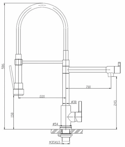 Смеситель для кухни BelBagno BB-LAM50-IN