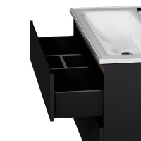 Тумба под раковину AM.PM X-Joy 100 M85AFHX1002BM подвесная Черная матовая МДФ / ЛДСП