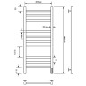 Электрический полотенцесушитель Comfysan Pioli-K EC-10 100x40 014353 Хром