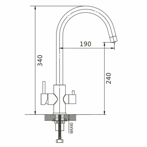 Смеситель для кухни Frap F43899-48 цвет Белый