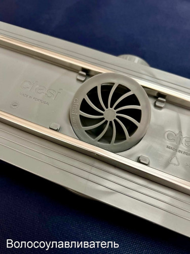 Душевой лоток Ctesi Flow Round Gold 80 BK4024750/1 с решеткой Золото