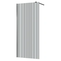 Душевая перегородка Azario Walk-in 110 AZ-251-110-MGR-CRF профиль Графит матовый стекло рифленое