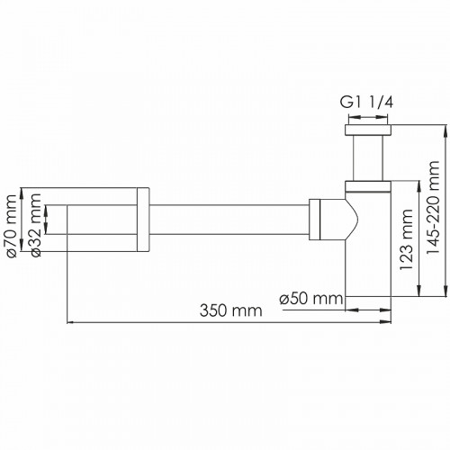 Сифон для раковины WasserKRAFT Asphe A334 Розовое золото