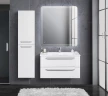 Шкаф пенал Cezares Eco 40 ECO-1500-2A-SC-BL подвесной Bianco Lucido МДФ / ЛДСП