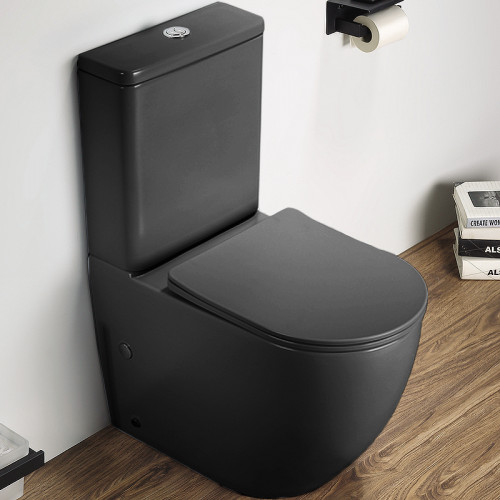 Унитаз компакт CeramaLux 2166XMDH Серый матовый с бачком и сиденьем Микролифт фаянс напольный