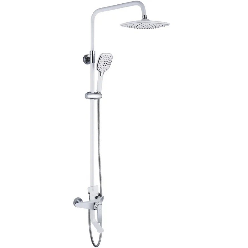 Душевая система Rose R13F R1336F Белая Хром