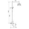 Душевая система Rose R13F R1336F Белая Хром