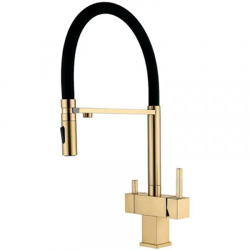 Смеситель для кухни Grocenberg GB4098MG Золото матовое
