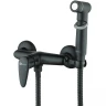 Гигиенический душ со смесителем Lemark Pramen LM3318BL Черный латунь на стену