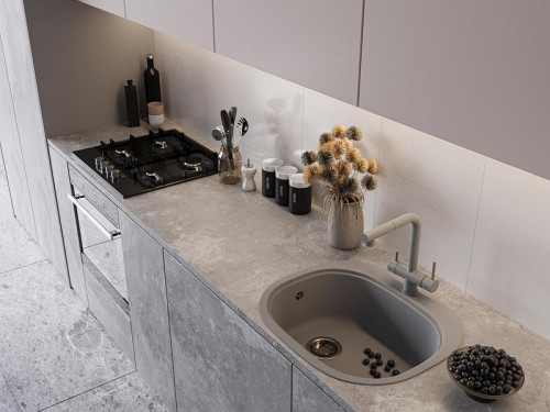 Кухонная мойка Emar Quartz 57 EMQ-1570.C цвет Алмаз