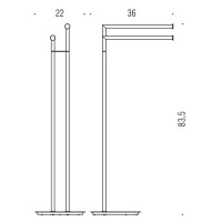 Напольная стойка Colombo Design Mini B4038.CR Хром
