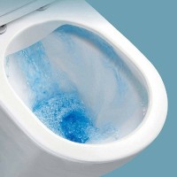 Комплект унитаза CeramaLux 2197 с инсталляцией Grohe Rapid SL 38775001 с сиденьем Микролифт и клавишей смыва Хром фаянс подвесной