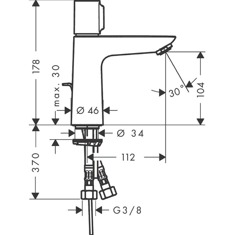 Смеситель для раковины Hansgrohe Talis Select E 71750000 Хром латунь