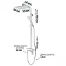 Душевая система Grocenberg GB7007-1WC Белая Хром