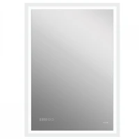 Зеркало Cersanit Led 080 Design Pro 60 KN-LU-LED080*60-p-Os с подсветкой с часами и подогревом стекло