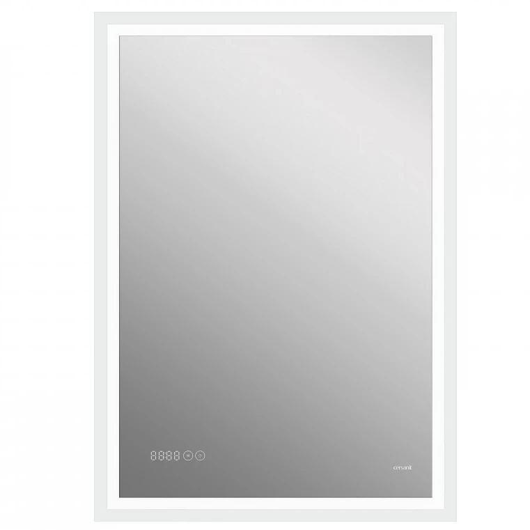 Зеркало Cersanit Led 080 Design Pro 60 KN-LU-LED080*60-p-Os с подсветкой с часами и подогревом стекло