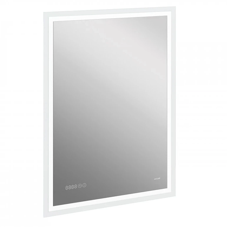 Зеркало Cersanit Led 080 Design Pro 60 KN-LU-LED080*60-p-Os с подсветкой с часами и подогревом стекло