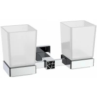 Стакан для зубных щеток CeramaLux Venezia 88603-1 двойной Хром