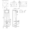 Унитаз с инсталляцией AM.PM Like AquaSpin 2.0 IS110338.801901 цвет Белый с сиденьем Микролифт и клавишей смыва цвет Черный матовый