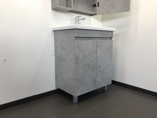 Тумба с раковиной Comforty Осло 70НД 00-00006117 Бетон светлый МДФ / ЛДСП