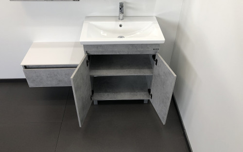 Тумба с раковиной Comforty Осло 70НД 00-00006117 Бетон светлый МДФ / ЛДСП