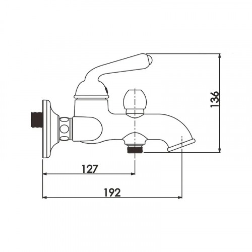 Смеситель для ванны Rose R0202E цвет Золото