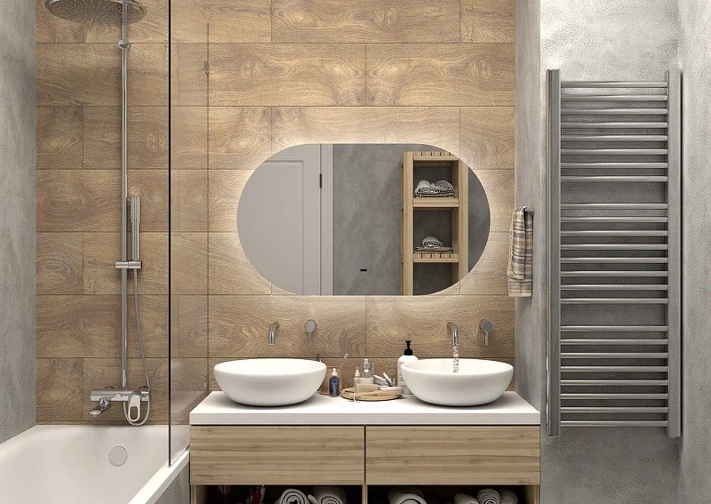 Зеркало Континент Fleur 1200x700 ЗЛП639 с подсветкой с бесконтактным выключателем стекло