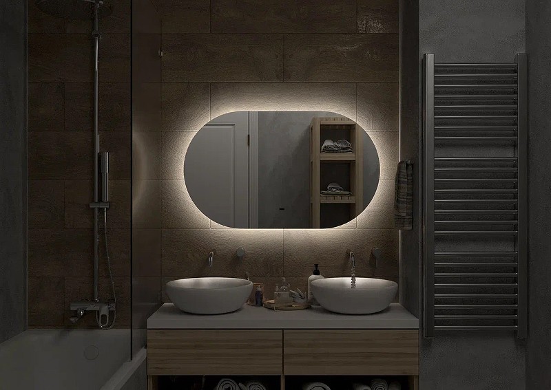 Зеркало Континент Fleur 1200x700 ЗЛП639 с подсветкой с бесконтактным выключателем стекло