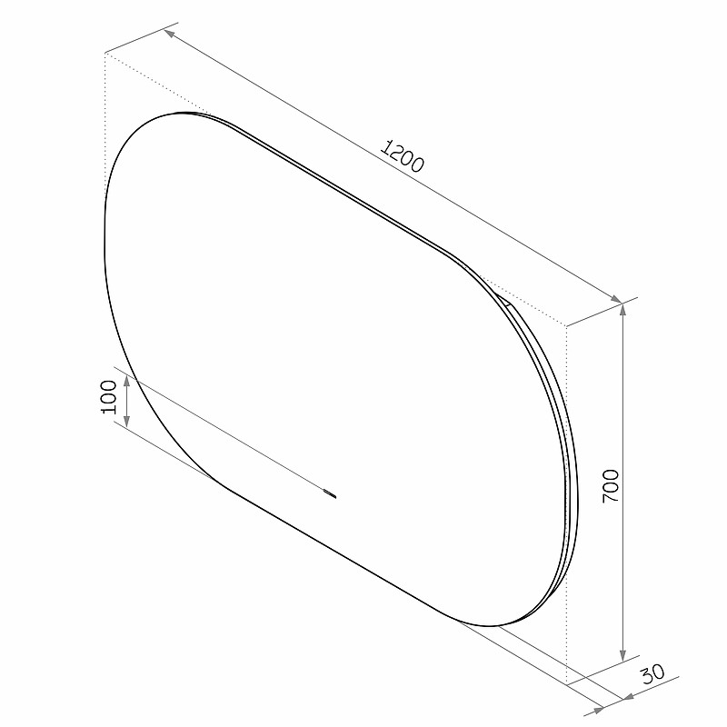 Зеркало Континент Fleur 1200x700 ЗЛП639 с подсветкой с бесконтактным выключателем стекло