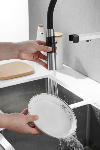 Смеситель для кухни Rose R958L цвет Сатин Черный