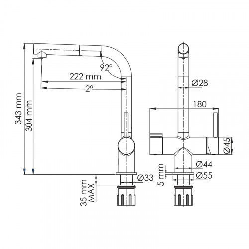 Смеситель для кухни WasserKRAFT A8927 цвет Никель