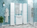 Зеркало со шкафом Misty Чегет 65 R П-Чег-02065-01П с подсветкой Белое глянцевое