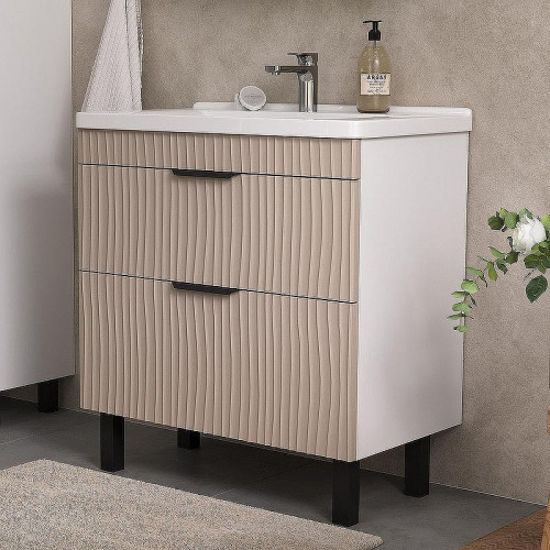 Тумба под раковину Volna Lotty 80.2Y tnLOTTY80.2Y-13 Латте Белая