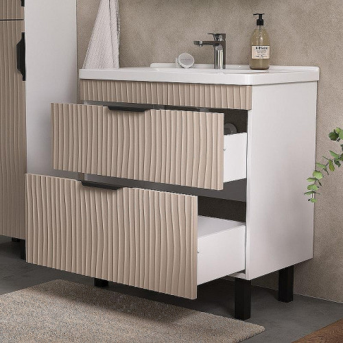 Тумба под раковину Volna Lotty 80.2Y tnLOTTY80.2Y-13 Латте Белая