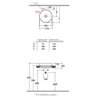 Раковина-чаша Globo T-Edge 37 B6T38.BI*0 Белая фарфор накладная