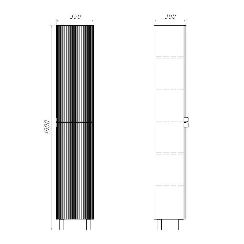 Шкаф пенал Comforty Лима 35 00-00019242 цвет Антрацит