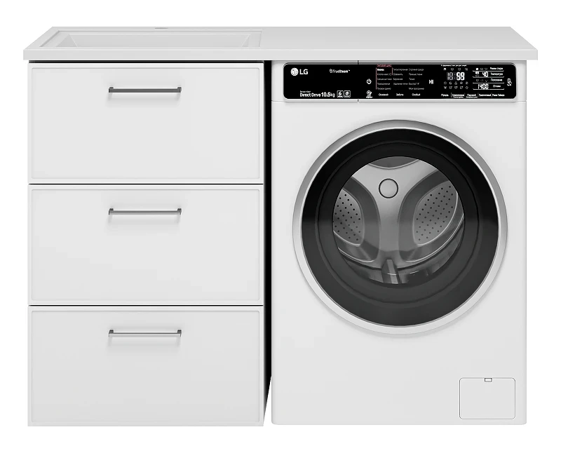 Тумба с раковиной Brevita Фрэйм 120 L УТ000026846 цвет Белый