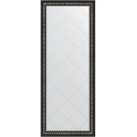 Зеркало Evoform Exclusive-G Floor 199х80 BY 6308 с гравировкой в багетной раме - Черный ардеко 81 мм стекло