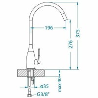 Смеситель для кухни Alveus Pixy Chr 1132175 Хром латунь